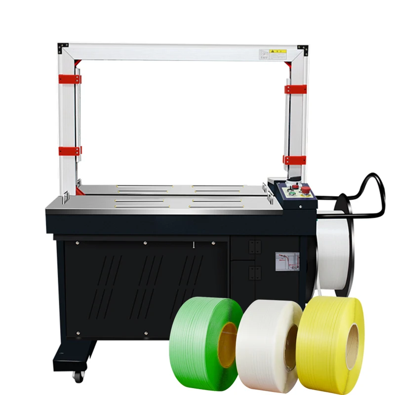Fully Automatic 220V Three Electric Motors Stainless Steel Workbench Packing Machinery Carton Auto Strapping Machines