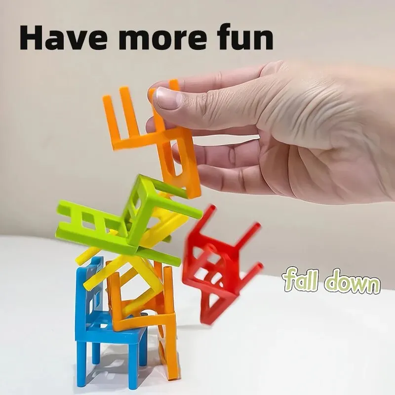 Stacking Chairs, Educational Toys, Building Blocks Stacking Chairs, Parent-Child Gathering Interactive Stress Reduction Toys