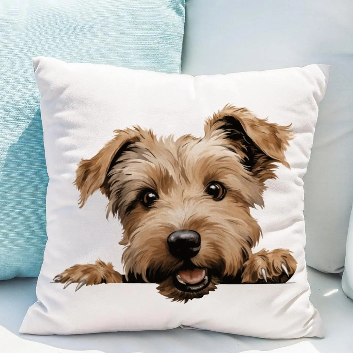 

Custom Pet Portrait Pillow From Photo 45x45cm Soft No Fuzz Polyester Double Sided Print Sofa Decorative Cushion High Quality