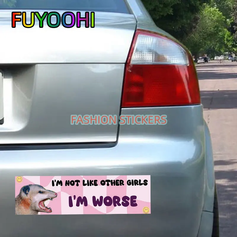 FUYOOHI Worse Anger Car Stickers For Decor Window Bumper Sticker Pack Waterproof Vinyl Decals New driver gift