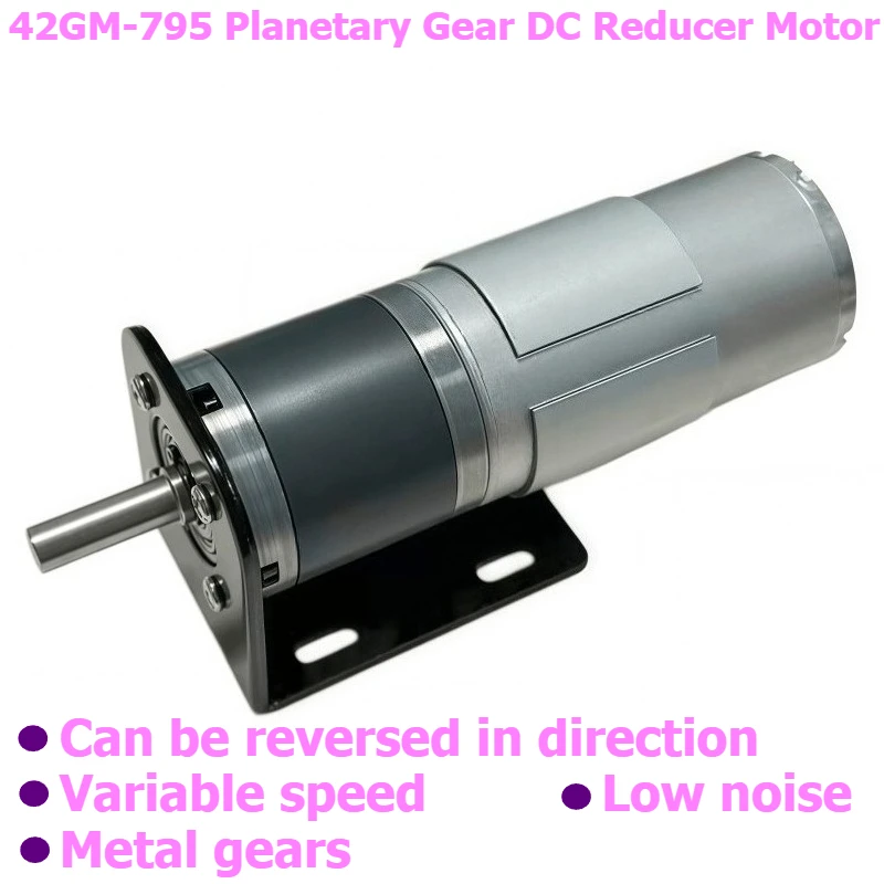 42GM-795 planetary gear DC reduction motor, 24V reversible and adjustable speed