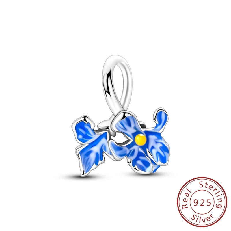 مولا 1 قطعة 925 فضة المينا القزحية قلادة استرخى دلايات المعلقات صالح الأصلي خرز سوار لتقوم بها بنفسك الموضة #2