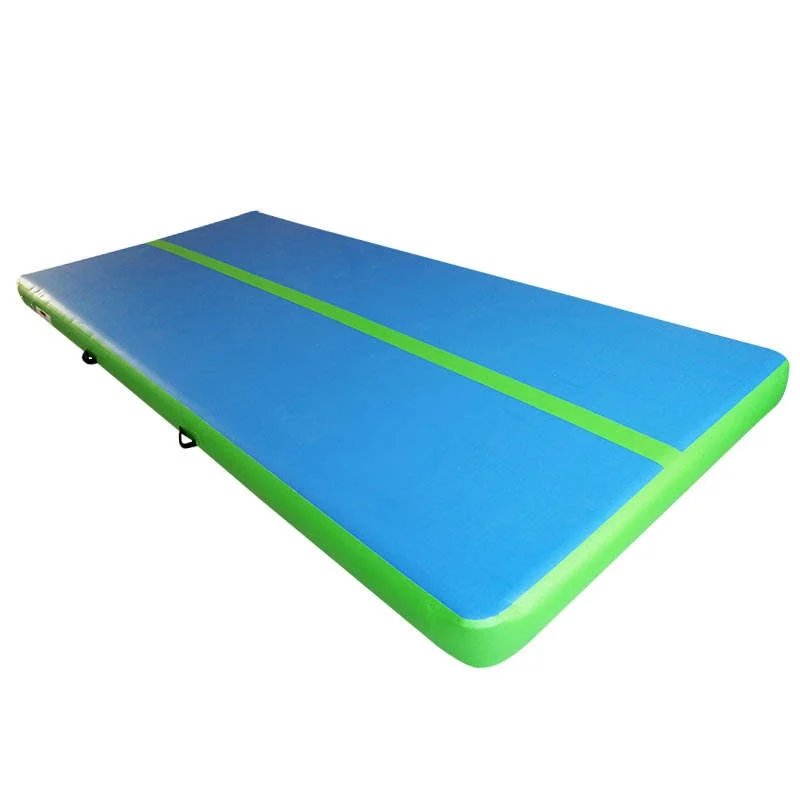 Hibadaou 4x2x0.2m pista de ar inflável ginástica caindo esteiras de pista de ar com bomba de ar elétrica para uso doméstico