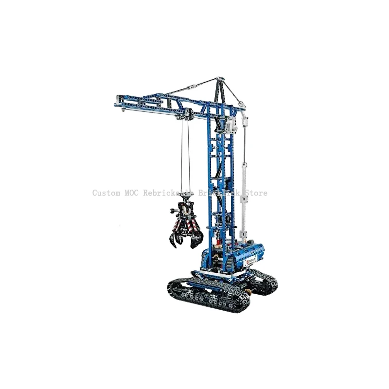 MOC-42042 High-Tech Mechanical Group Brand New Custom Crawler Crane Construction Machinery Model Adults Toys Teens Holiday Gift