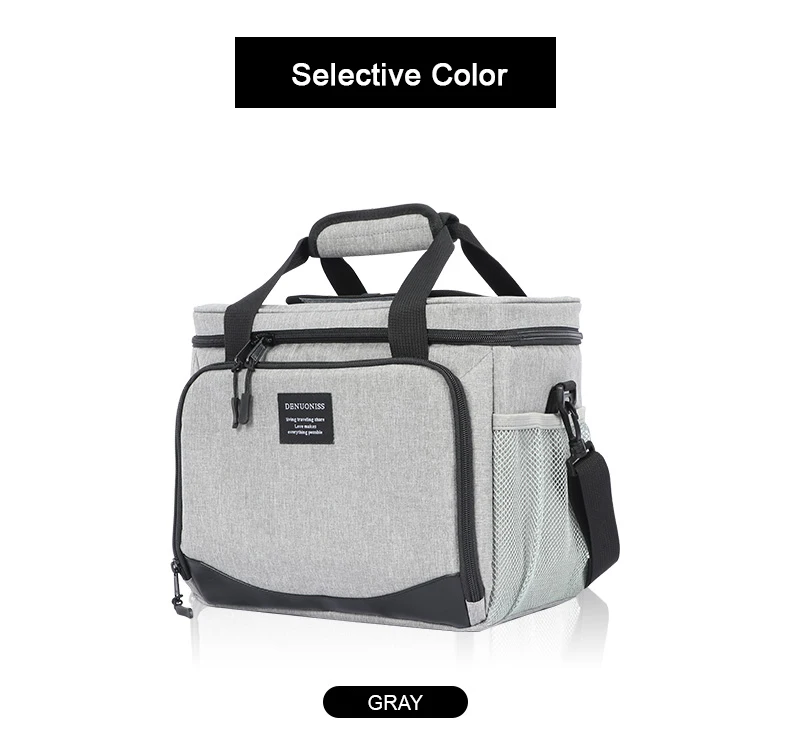 13L Thermische Tasche Mittagessen Box Für Arbeit Picknick Tasche Männer Auto Bolsa Kühlschrank Tragbare Eis Kühler Bier Handtasche Halten Lebensmittel rucksack – Detail 12