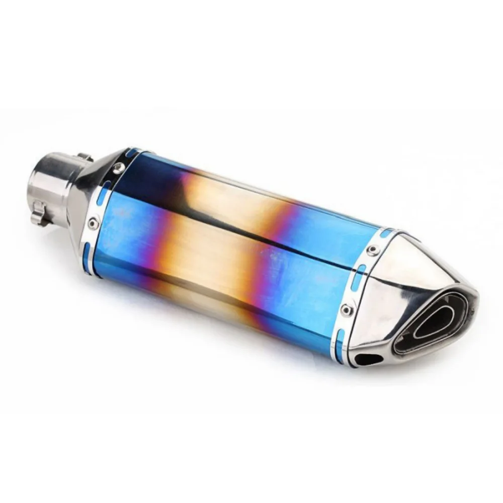 

Универсальный шестиугольный глушитель 51 мм с синим покрытием - модифицированная хвостовая труба мотоцикла для Ninja Horizon