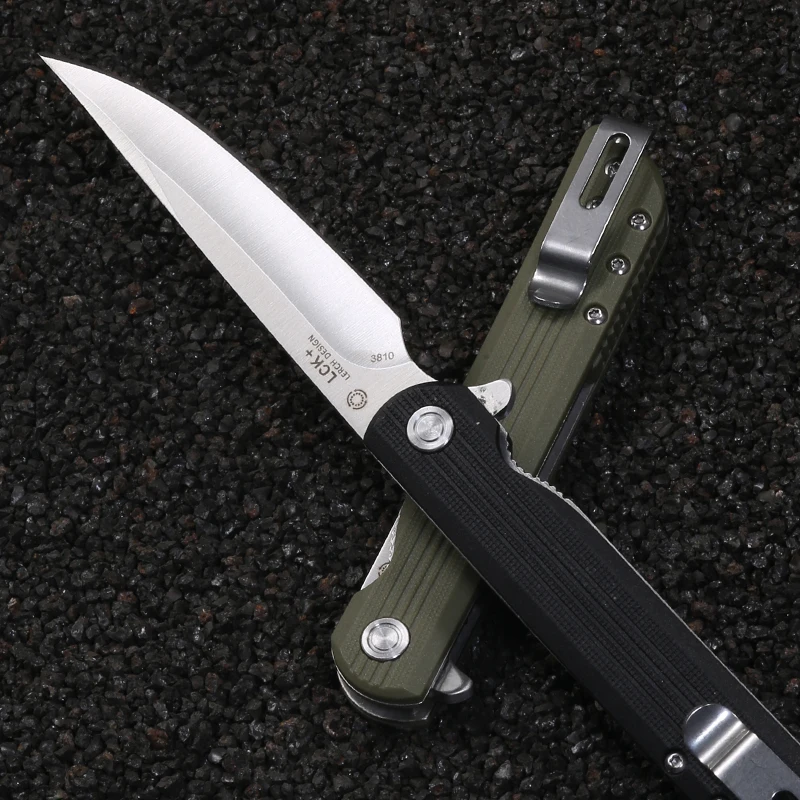 Multi-functional folding knife, high hardness sharp blade material with clamp design, outdoor camping portable folding knife, ho