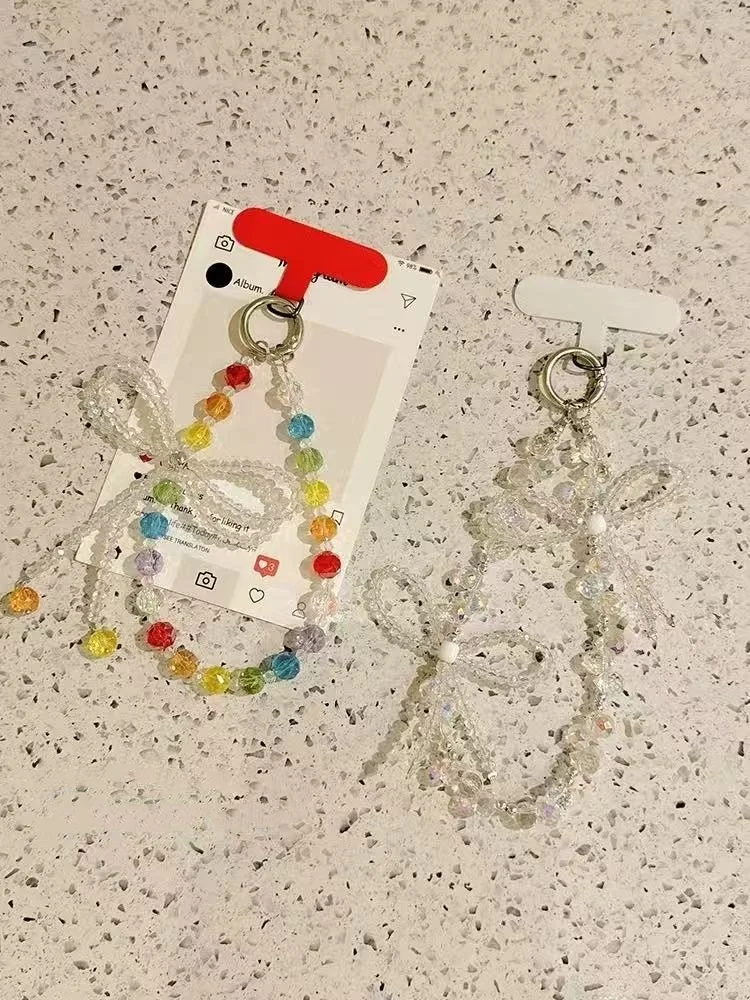 

Цветной жемчуг допамина, цепочка для мобильного телефона, подвесной браслет на запястье, подвесное украшение, модная темпераментная подвесная цепочка