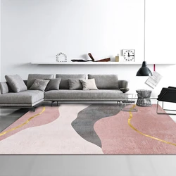 Nordic Light Luxury Living Room Carpet Geometric Abstract Rug Non-slip and Dirt-resistant Entrance Mat Modern Home Bedroom Rugs