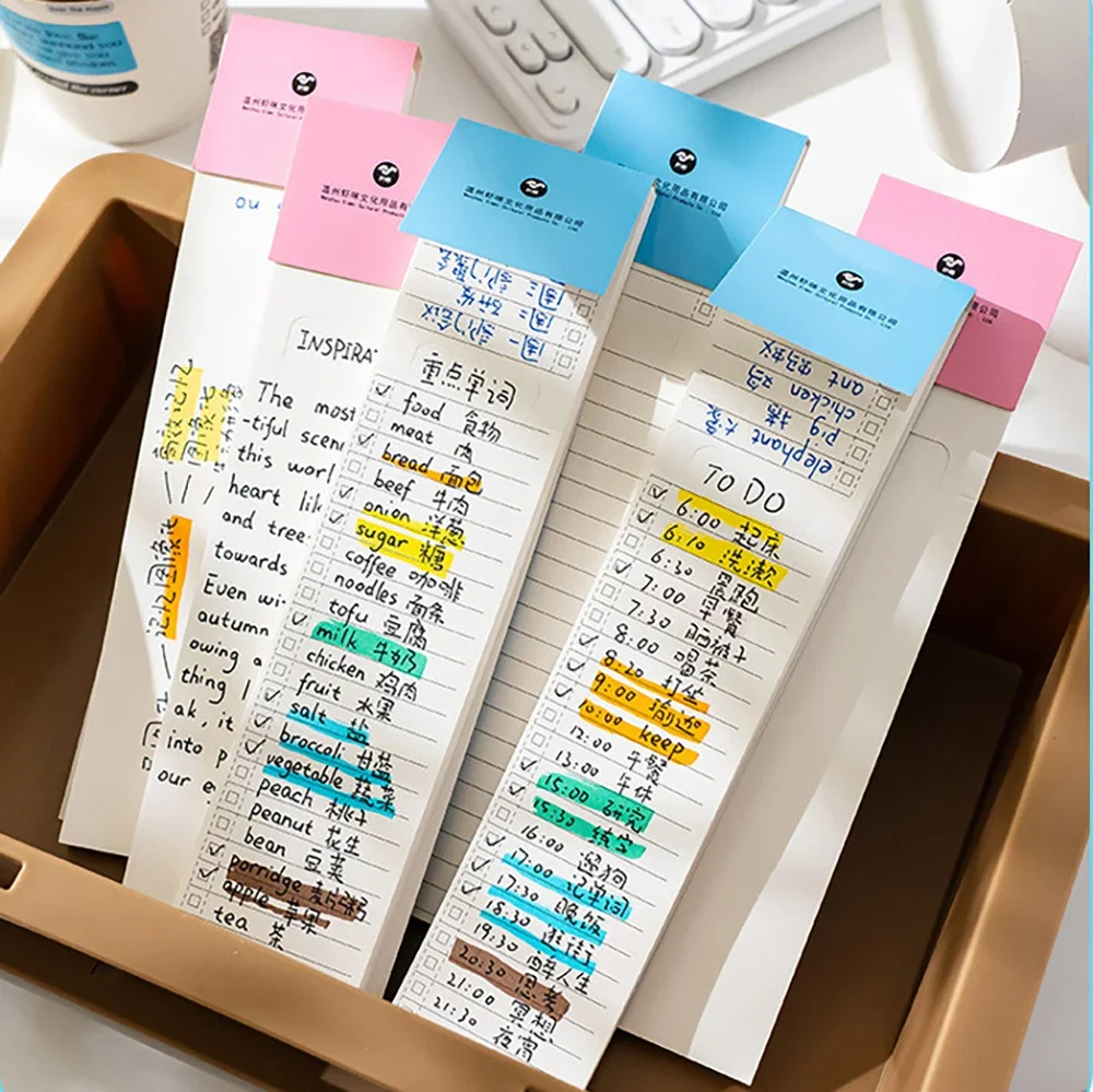 50 Sheets Creative Index Bookmark Style Memo Pad Tearable Multi Functional Student Study Book