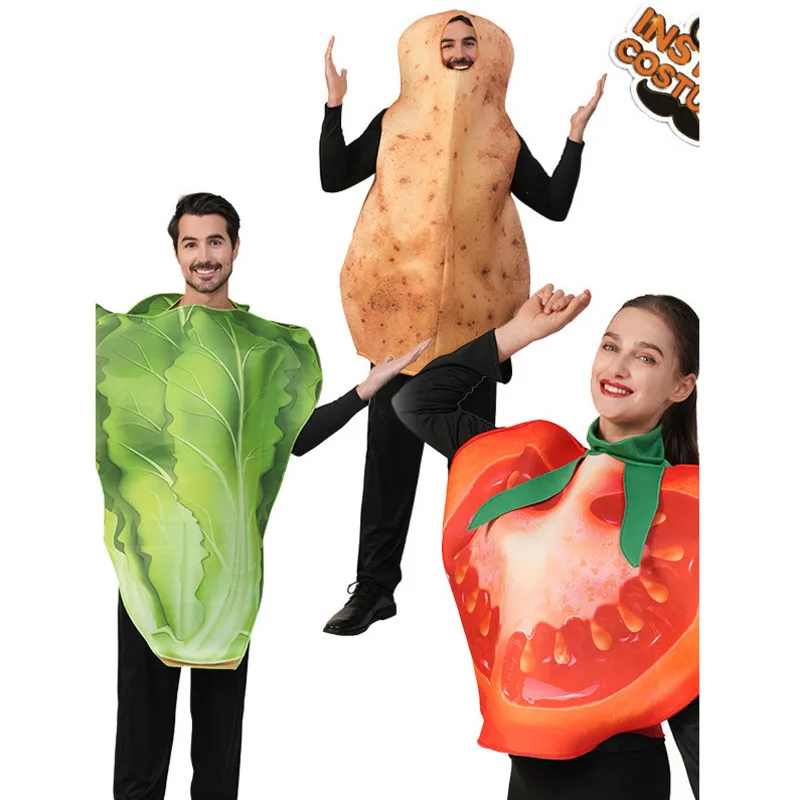 

Halloween Cosplay Adult Unisex Vegetable Tomato Costume Adult Funny Role Play Stage Costume Performance