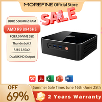 MOREFINE Mini Pc gamer CPU Ryzen 9 8945HS AMD R7 8845HS R7-8745HS R5-8645HS 2.5G LAN Windows11PRO Desktop Computador Gaming PC