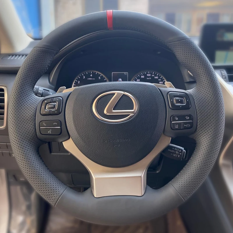 

Customized leather hand sewn steering wheel cover For Lexus NX ES LS IS es200 300h rx300 nx200 ct200h Car interior accessories