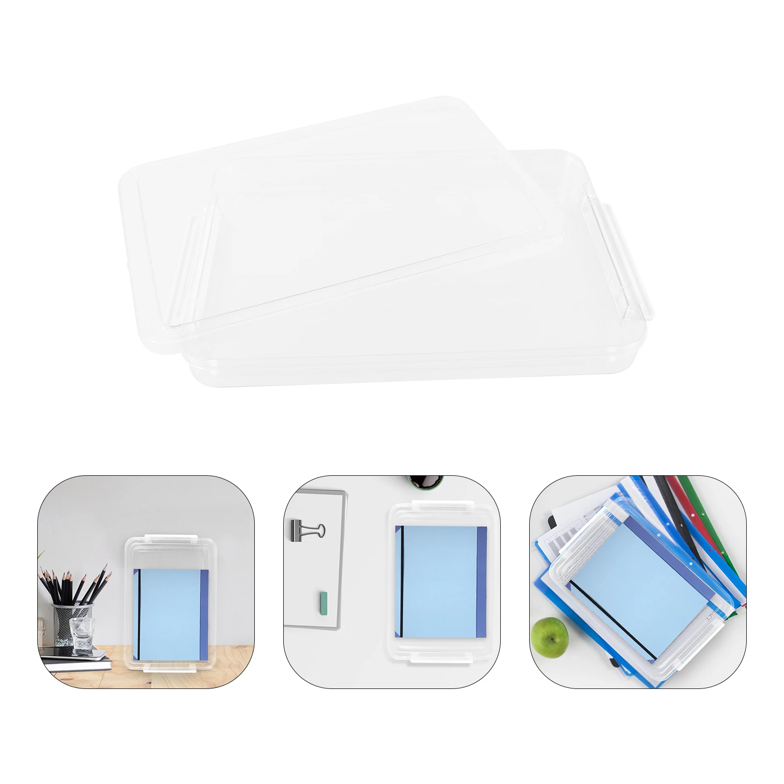 Organizer na dokumenty A4, przezroczysty organizer na biurko, pojemnik na artykuły plastyczne, etui na dokumenty PET, uchwyt na certyfikaty, etui na zdjęcia, plastikowe pudełko.