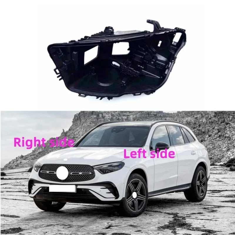 For Mercedes-Benz GLC W254 2023 2024 Headlight Base Headlamp House Headlamp Rear Cover Auto Headlight Black Back Rear Shell