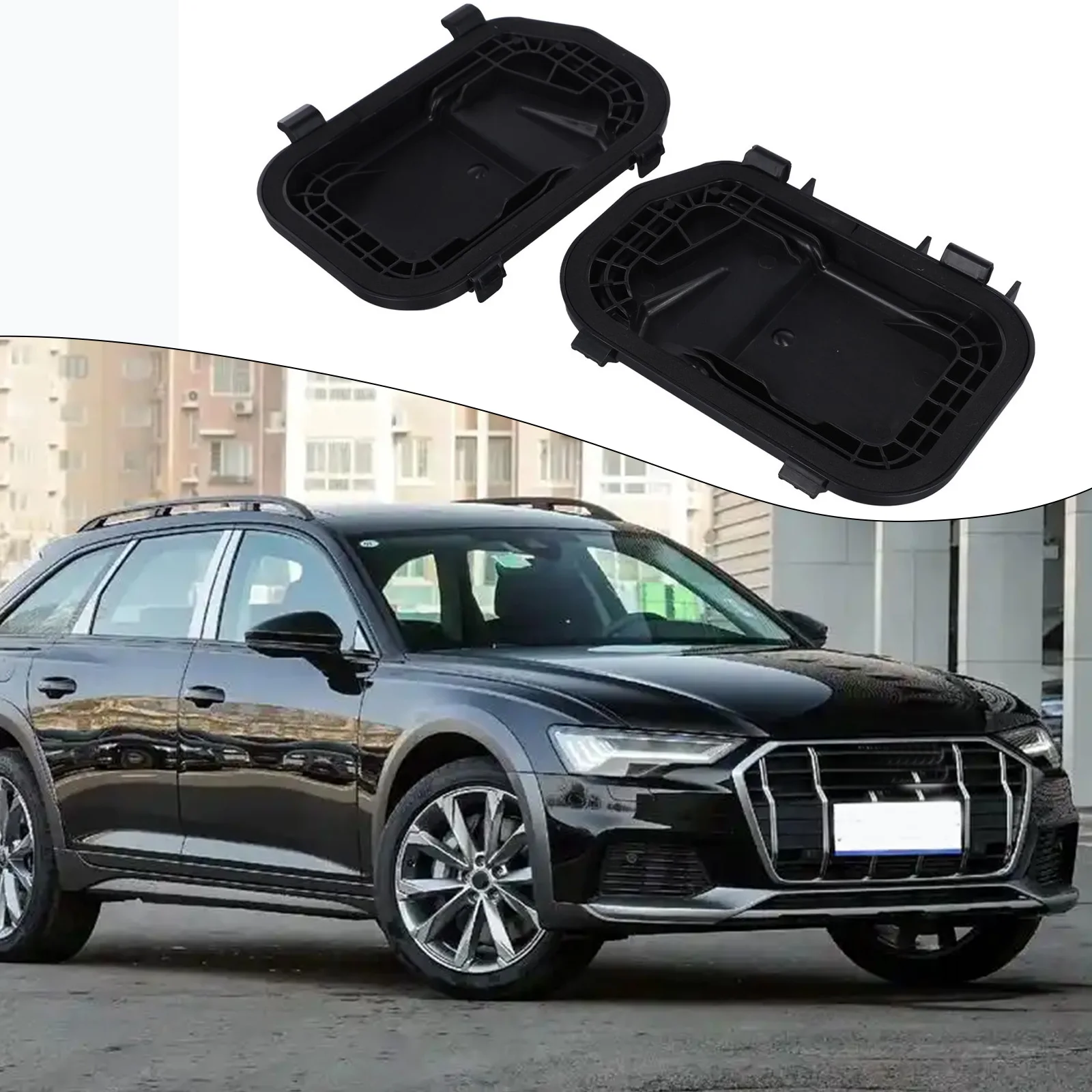 

Left Right Headlight Cover Headlight Cover Cap Color As Shown OE Number 4F0941158 OE Number 4F0941159 Plastic Material