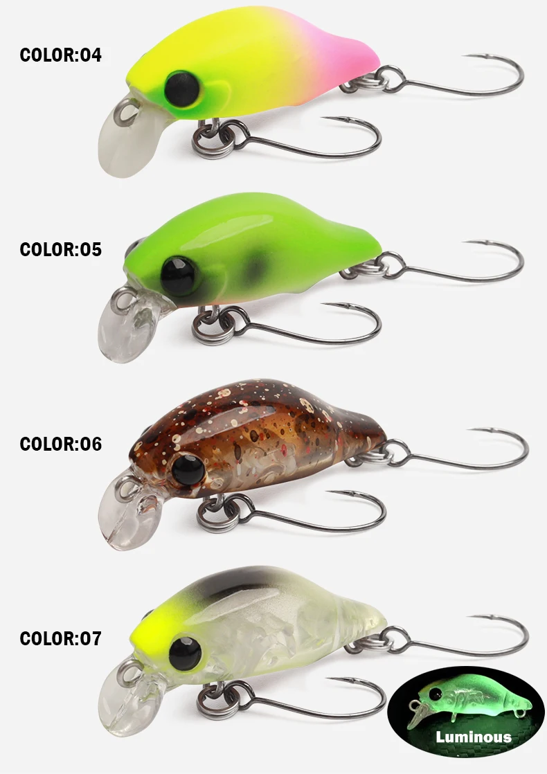 Leydun Puppet Surface Minnow Angelköder 30 mm 1,5 g schwimmend flach Tauchen Crankbait Angeln künstliche Swimbaits Tackles – Detail 8