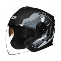 New RNG Motorcycle Helmet 3/4 Riding Helmet Reserve Bluetooth Headset Slot Electric Scooter Capacete Low Noise 3C Certification