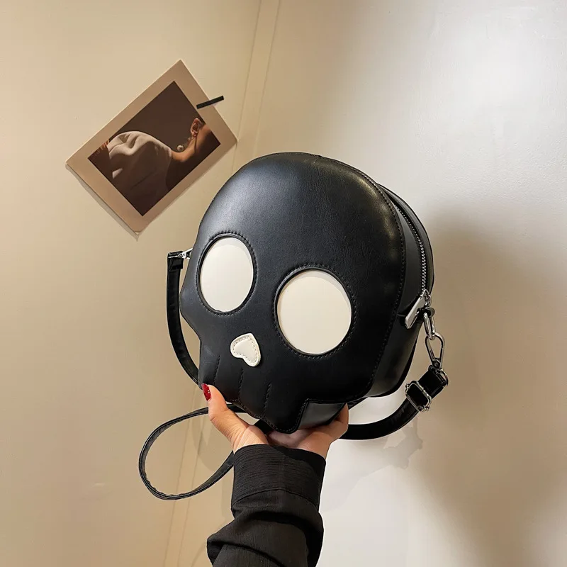 

Halloween Personalized Fashion Skull Bag New Ins Gothic Style Funny Women's Shoulder Crossbody Bag Skull Head Shape