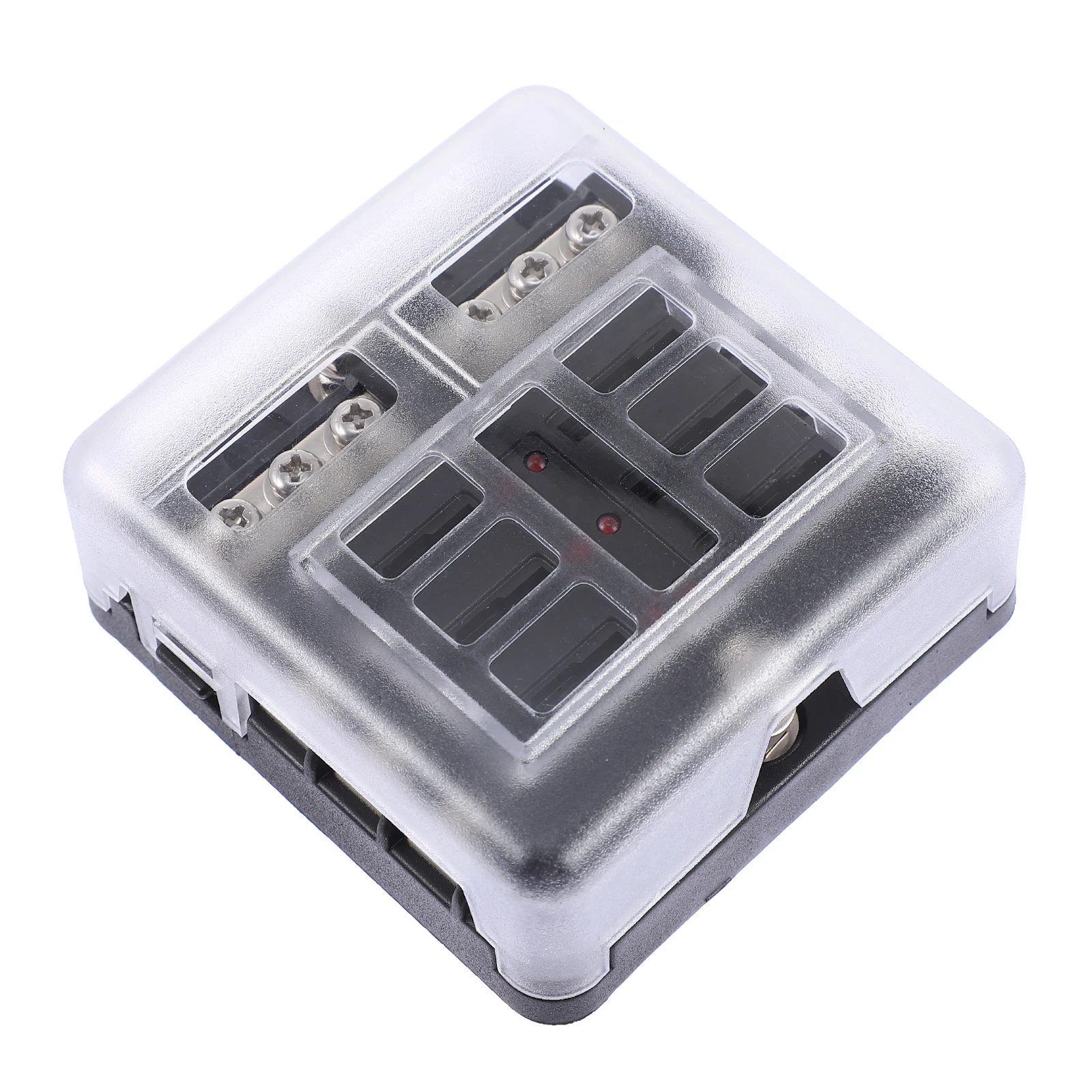 

6-Way Fuse Box Voltage Stable Holder Car Plastic Base Block Heat Resistant Reusable High Temperature Safety Performance Car