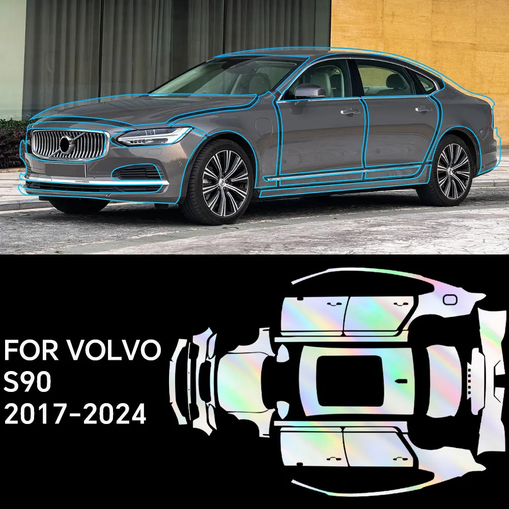 

Custom Front Bumper For Volvo S90 2017-2024 TPU 8.5mil Car Paint Protection Film Pre-cut Scratch Resistant Car Accessories