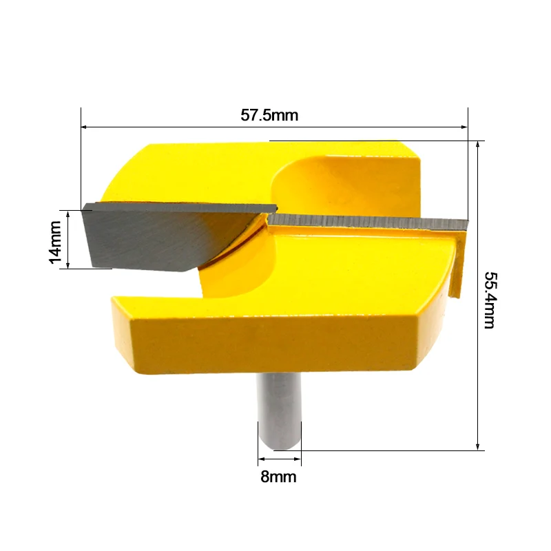 LAVIE 1pc Large Diameter Bottom Cleaning Router Bit Set, 8/12/1/2
