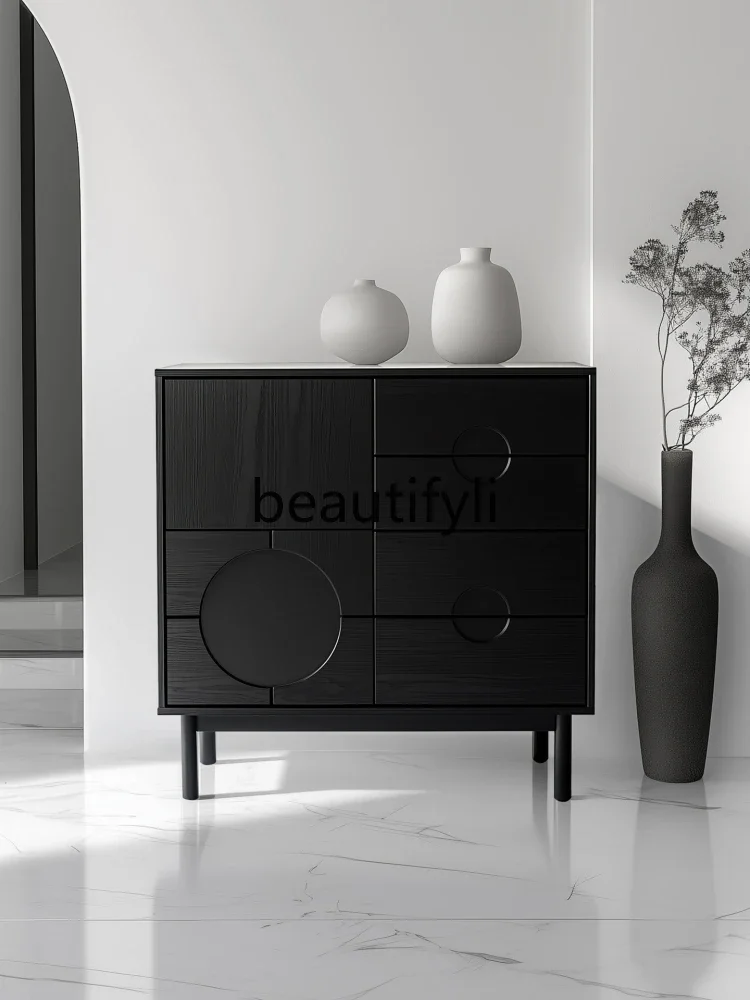 

X188 Simple modern solid wood chest, bedroom storage decorative cabinet, household entrance storage cabinet