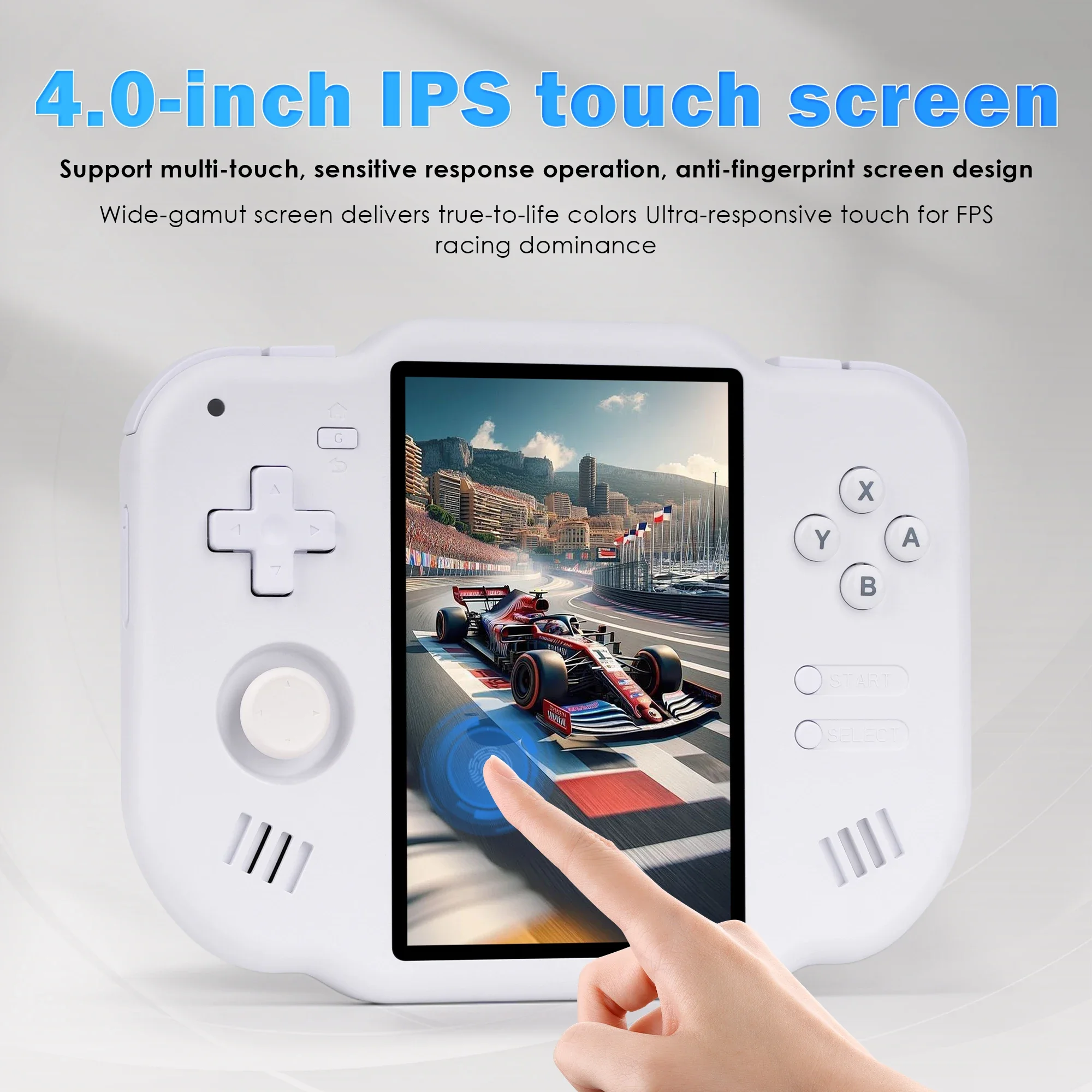 AMPOWN ZERO 40 لعبة فيديو وحدة التحكم 4 ''IPS شاشة متعددة اللمس نظام أندرويد A133P دعم واي فاي بلوتوث الاهتزاز المحرك ل NDS