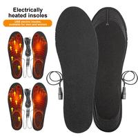 USB Rechargeable Heated Insoles Cuttable Washable Electric Heating Insoles Winter Foot Warmers for Fishing Skiing Hiking Sports