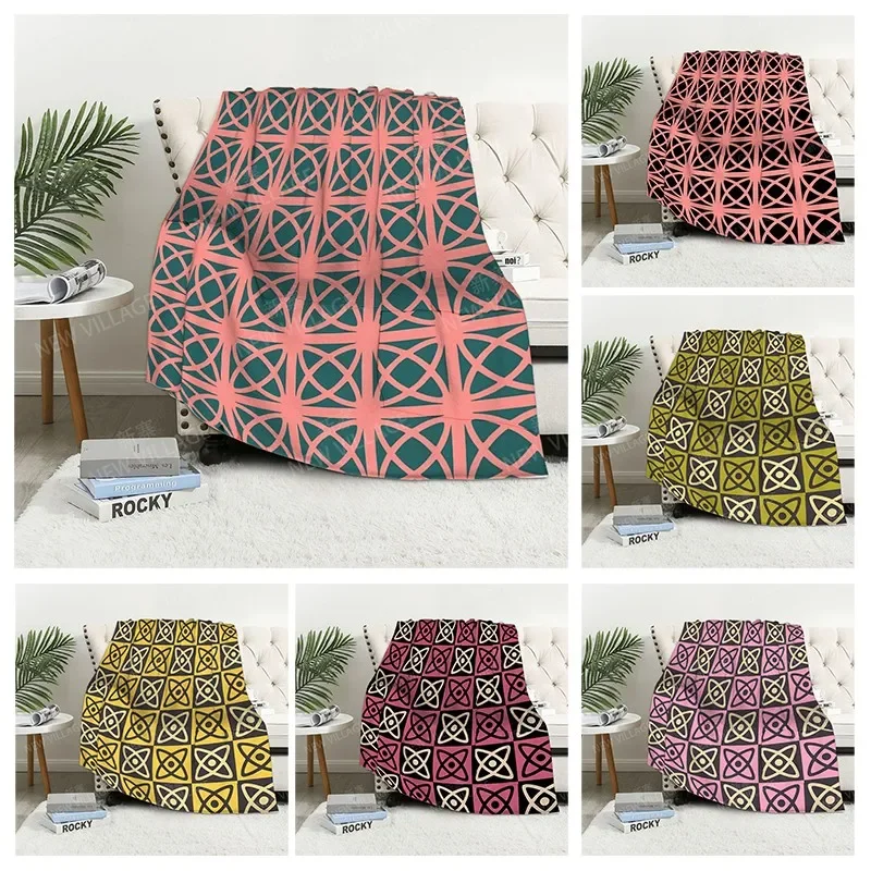 Plaid sofa for Knee blankets warm winter bed cover throw blanket Decor boho warm fleece Nordic Vintage Soft and hairy geometry