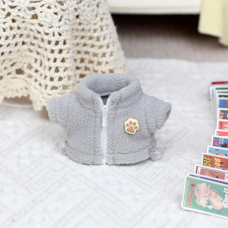 Adecuado para ropa de muñeca Labubu V1 V2 V3 de 17cm, abrigo cálido de invierno y ropa, accesorios Labubu, regalos festivos, sin muñeca