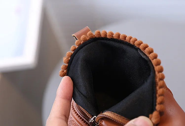 Herbst Mädchen Stiefeletten mit Rückenschleife Kinder Kurzstiefel Weiche Sohle 2026 Neue Mädchen Prinzessinnen-Lederstiefel mit Seitenreißverschluss – Detail 14