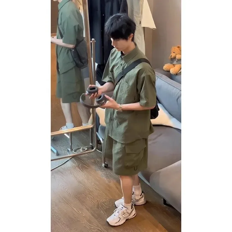 Short-sleeved Men's Summer Thin Shorts Quick-drying Sports Suit