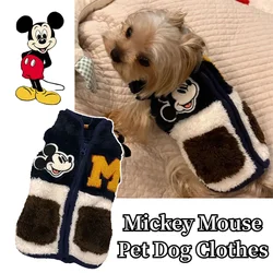 Disney Mickey Mouse Pet Dog Clothes Winter Soft Fleece Cartoon Dogs Hoodies Pet Clothes for Small Dogs Puppy Cats Chihuahua Pets