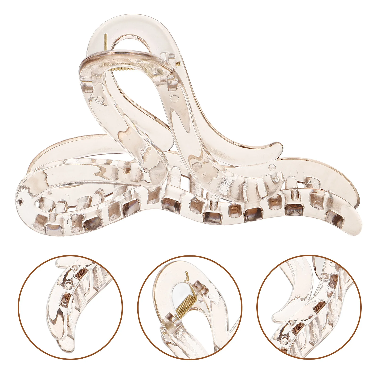 

2Pcs Heart Hair Claw Clips Large Plastic Jaw Clips Non-Slip Decorative Clamps for Thick Long Curly Hair Styling Accessories