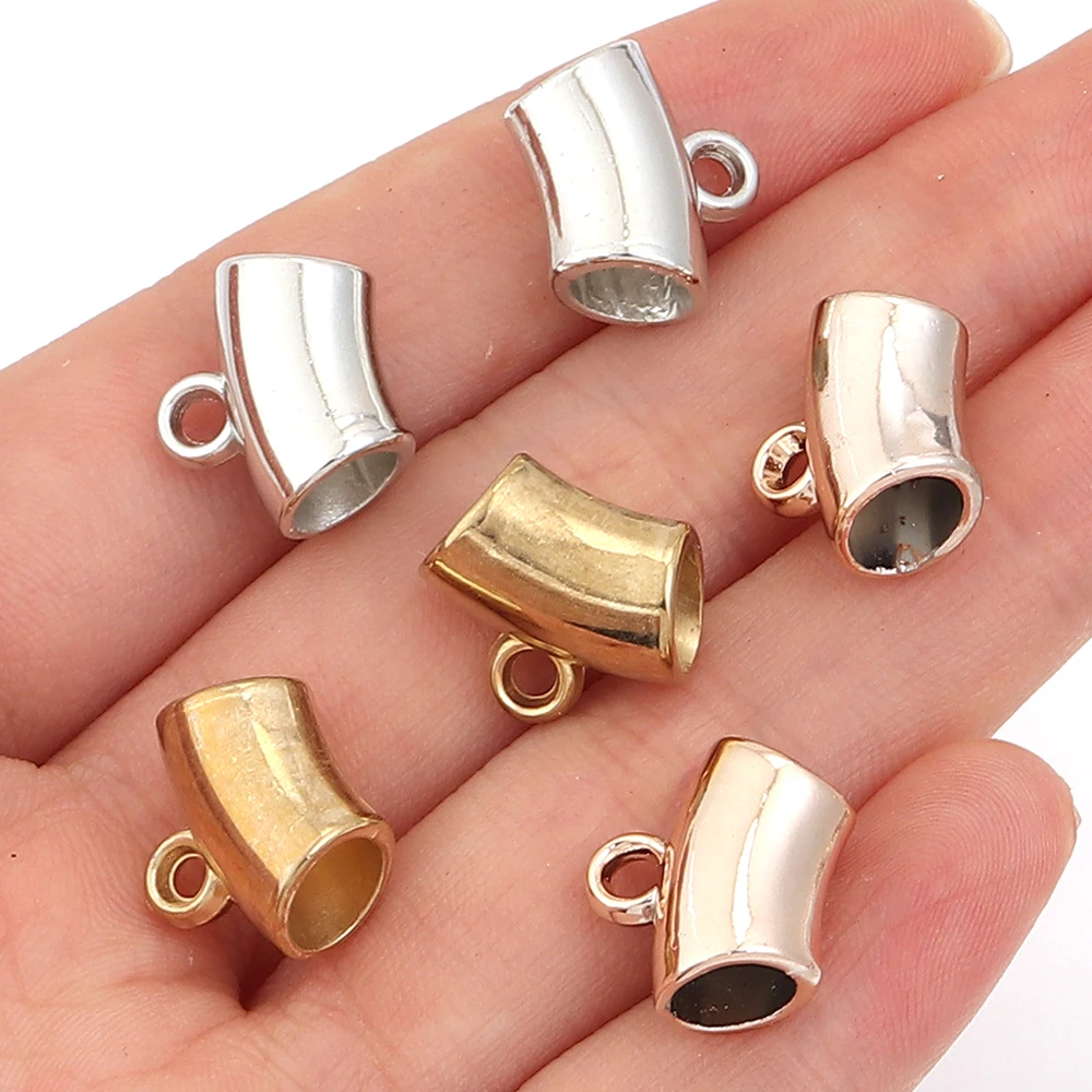 50 teile/los CCB Hebe Loch Rohr Perlen Großes Loch Perlen Lose Spacer Perlen Für Schmuck Machen DIY Halskette Armband Zubehör