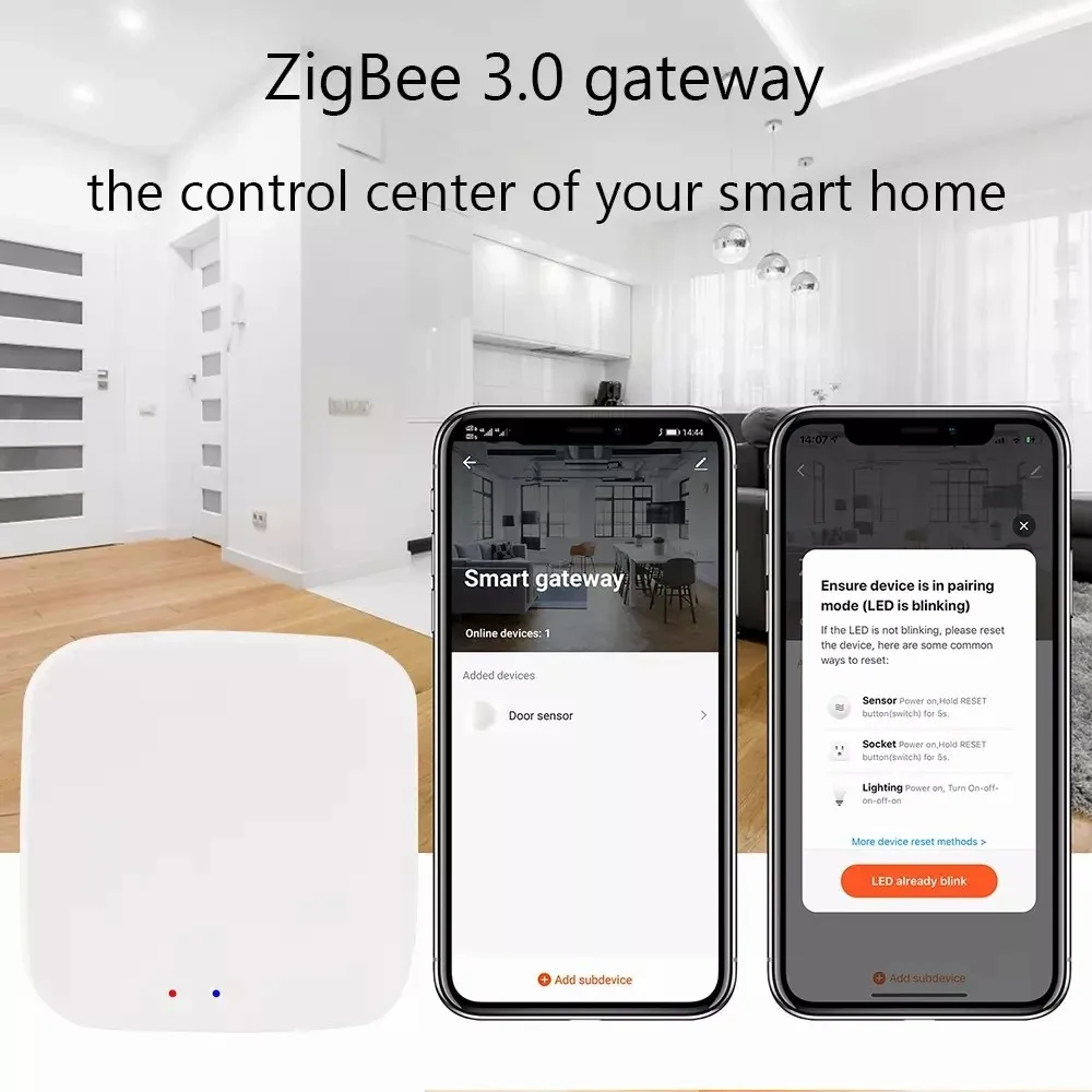 Tuya Smart Home Hub Zigbee 3.0 Gateway With Bluetooth Multi-mode Bridge Support Smart Life App Works With Alexa Google Home