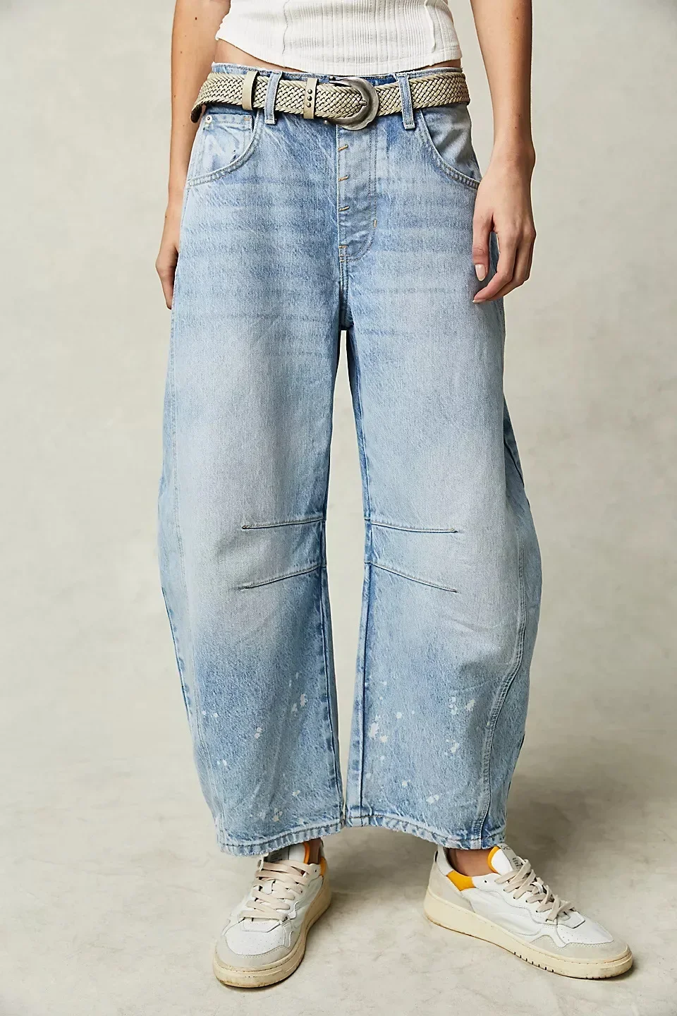 

Wide Leg Jeans Woman Casual Loose Y2K Low Waist Denim Pants Boyfriend Cropped Barrel Baggy Jeans With Pockets Denim Jeans