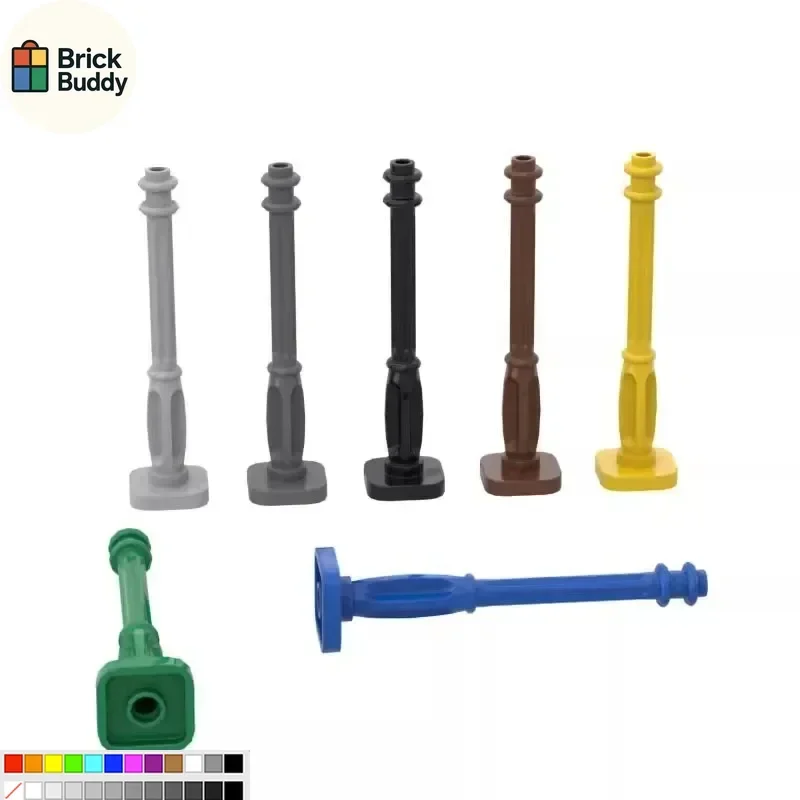 【50g】MOC Model 2039 Parts Retro Street Lamp Stand Hollow Lamp Post Street Scene