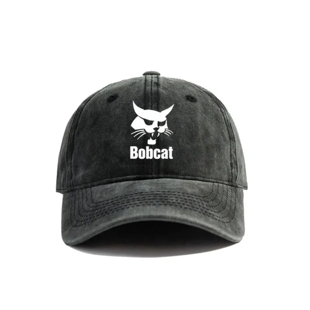 2025 Bobcat Gorras de béisbol Sombreros desgastados Gorra Hombres Mujeres Retro Verano al aire libre Ajustable Bobcat Equipo pesado Sombreros Moda