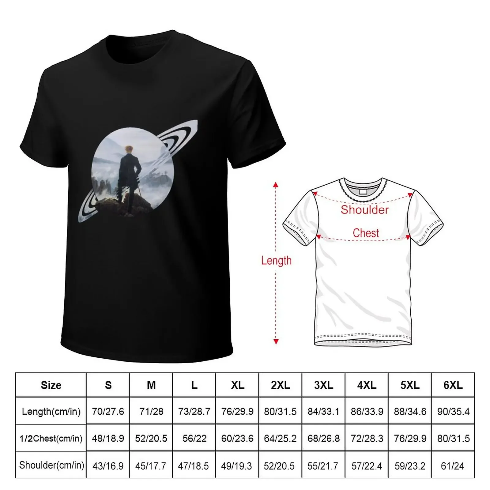 Friedrich Planet T-Shirt hippie clothes anime mens vintage t shirts Short sleeve tee plus sizes tops Men's cotton t-shirt