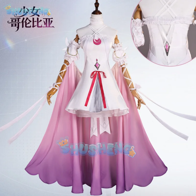 

Game Genshin Impact Columbina Cosplay Costume Uniform Halloween Carnival Party Christmas Play Role Clothes Clothing for Women