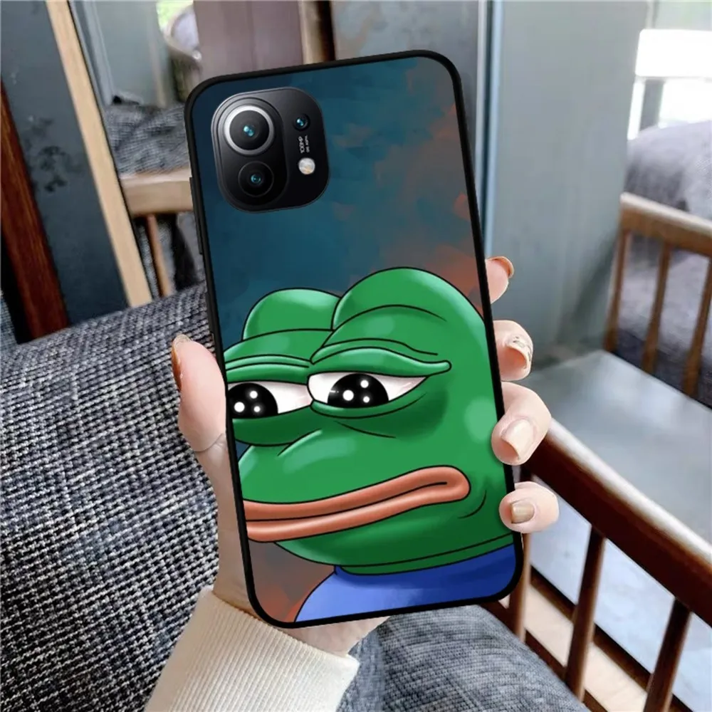 Funny F-Frog Sad P-Pepe Phone Case For Xiaomi Mi 5X 8 9 10 11 12 Lite Pro 10T PocoX3pro PocoM3 Note 10 Pro Lite