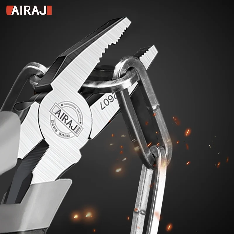 AIRAJ 6/8inchMultifunctional Diagonal Pliers Needle Nose Pliers Hardware Tools Universal Wire Cutters Electrician