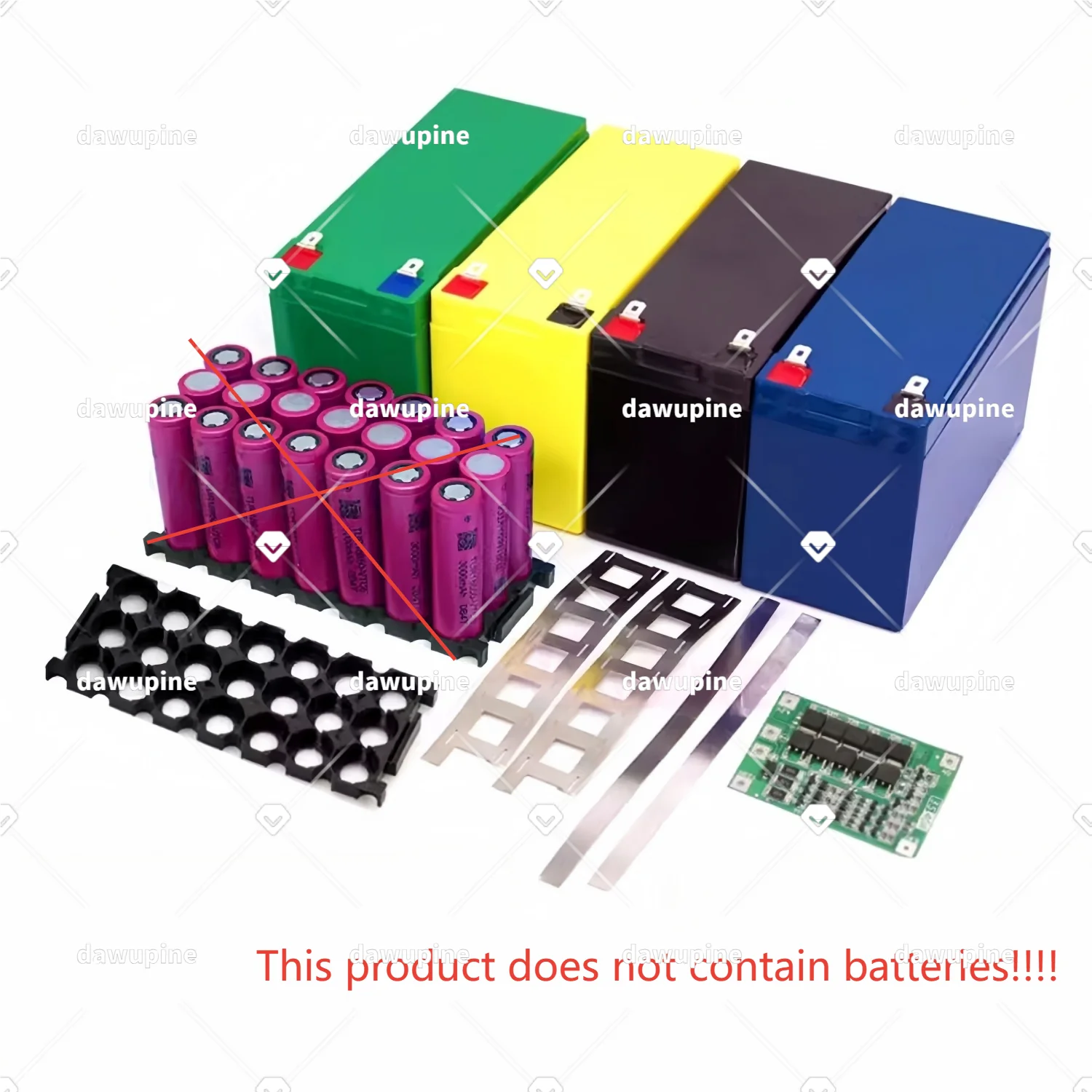 DIY 3 in Series 7 in Parallel 18650 Lithium Batteries Storage Case Box Holder 12V 40A Balanced BMS PCBA Nickel Strips Housing