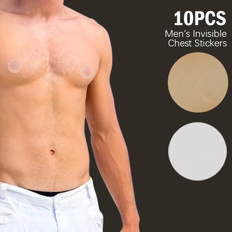 10PCS Men Nipple Cover Anti-Bump Invisible Disposable Nipple Patch Breast Lift Bra Running Protect Nipples Sticker