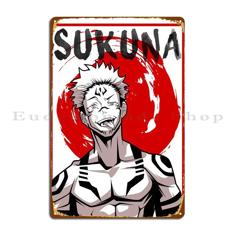 Sukuna Metal Plaque Poster Garage Classic Designing Wall Plaque Cinema Tin Sign Poster