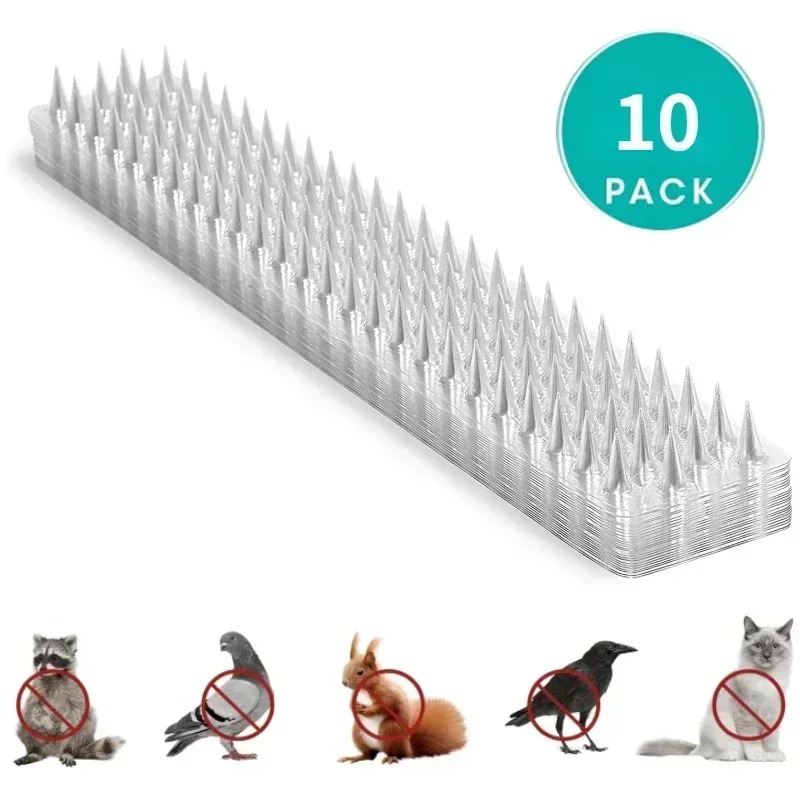 

5/10Pcs Spikes Repeller Cat Plastic Bird Repellent Anti Pigeon Anti-bird Squirrel Garden Fences Control Transparent Spikes