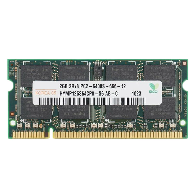 노트북 램 메모리, DDR2, 2GB, 4GB, 667MHz, 800MHz, 2R × 8, SODIMM PC2-5300 6400, 1.8V 200 핀