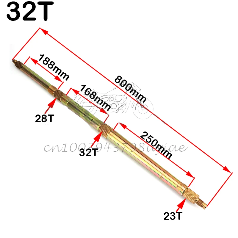 800mm 810mm Rear Axle Is Suitable for 150cc-250cc Big Dinosaur  Bull ATV Electric Kart Quad Bike Accessories